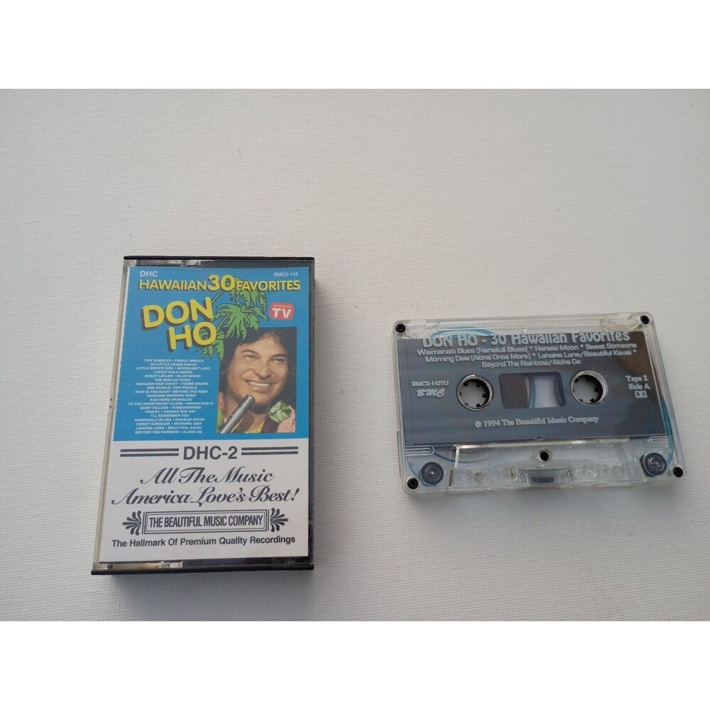 Don Ho - 30 Hawaiian Favorites Cassette 1994 The Beautiful Music Company